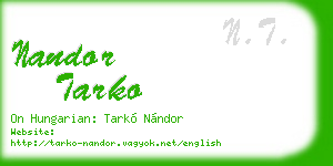 nandor tarko business card